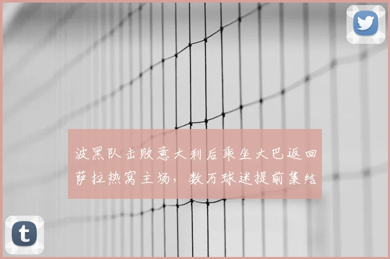 波黑队击败意大利后乘坐大巴返回萨拉热窝主场，数万球迷提前集结组织大规模庆祝活动全记录